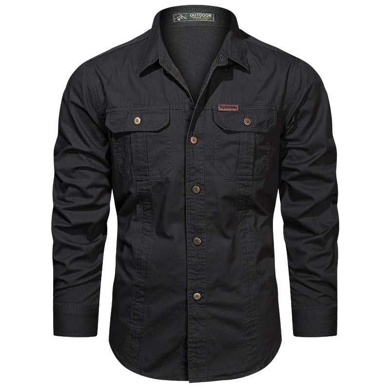 ⏰🔥LIMITED TIME 50% OFF! 👔 Men’s Long Sleeve Cotton Workwear Shirt – Durable, Comfortable & Perfect for Everyday Work ✨💪
