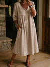 Lightweight Midi Dress with Pockets