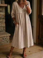 Lightweight Midi Dress with Pockets