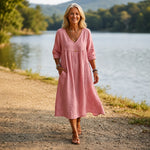Lightweight Midi Dress with Pockets