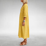 Lightweight Midi Dress with Pockets