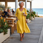 Lightweight Midi Dress with Pockets