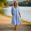 Lightweight Midi Dress with Pockets