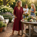 Lightweight Midi Dress with Pockets