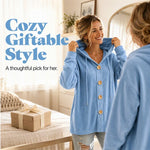 Loose Velvet Hooded Cardigan