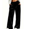 Elegant Velvet Wide-Leg Pants