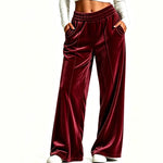 Elegant Velvet Wide-Leg Pants