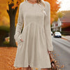 Long-Sleeved Knit Midi Dress