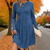 Long-Sleeved Knit Midi Dress