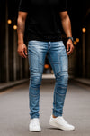 🔥 Urban Rider Jeans™ – Men's Distressed Slim Fit Denim