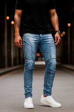 🔥 Urban Rider Jeans™ – Men's Distressed Slim Fit Denim