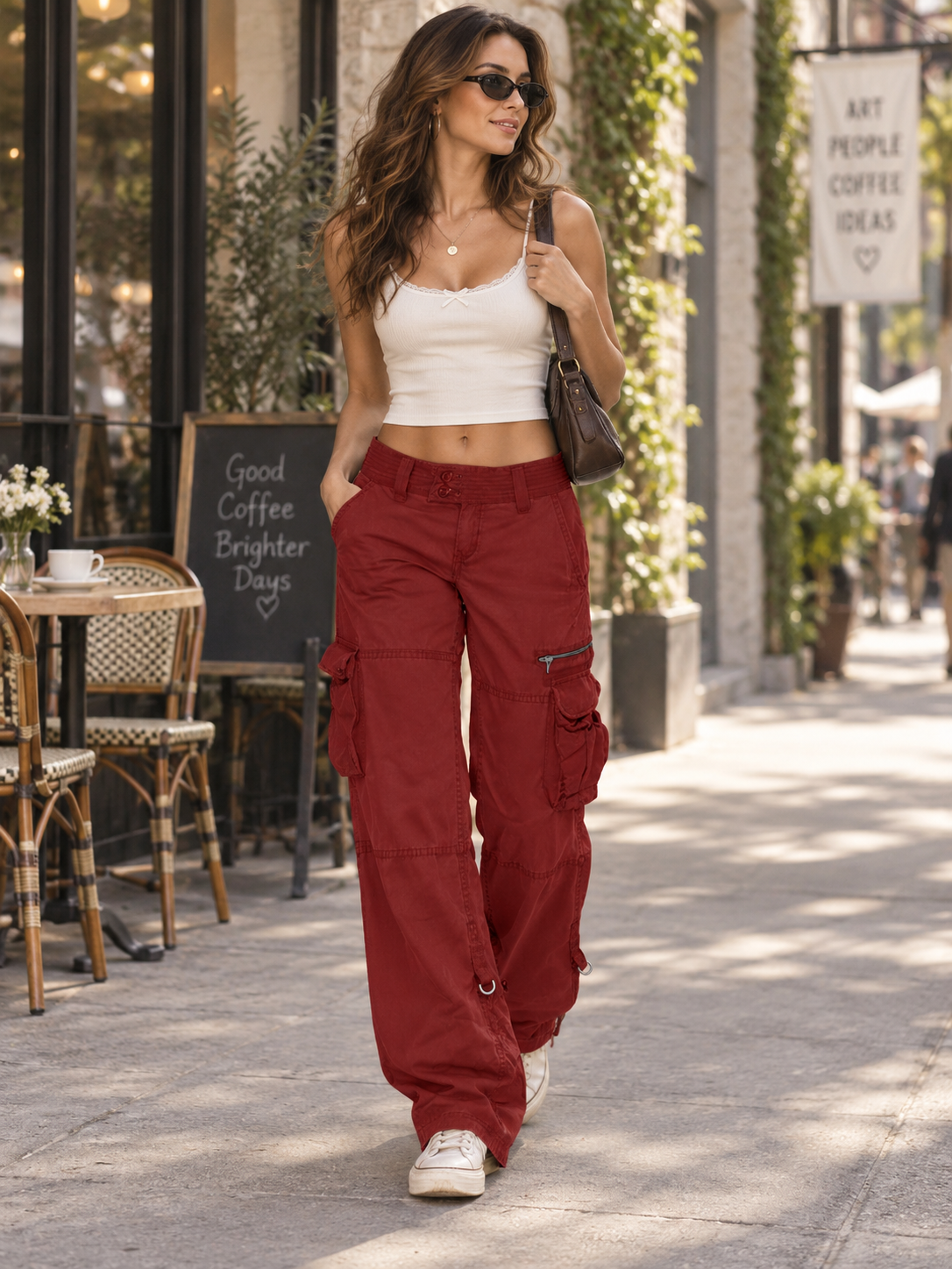 🔥Women's Vintage Wide Leg Cargo Pants👖