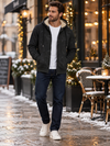 Mens Winter Fleece Lined Hoodie Jacket