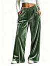 Elegant Velvet Wide-Leg Pants