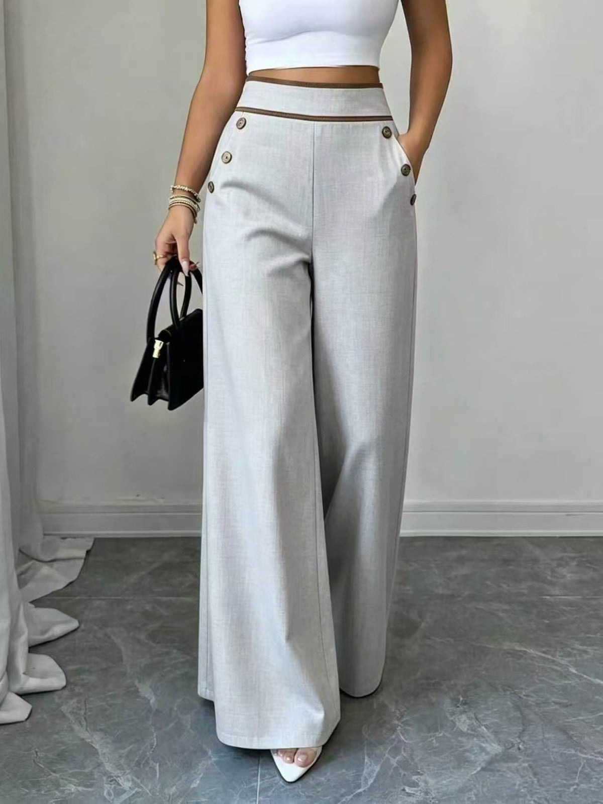 👖🎨 Effortless Elegance Wide-Leg Trousers
