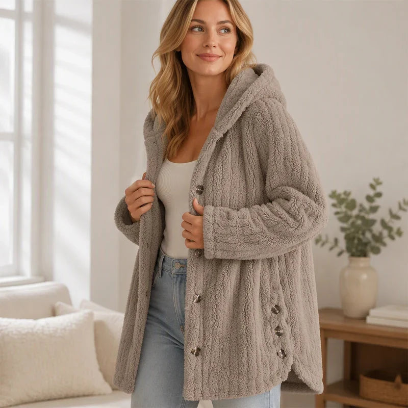 ❄️ Women's Loose-Fit Hooded Plush Jacket