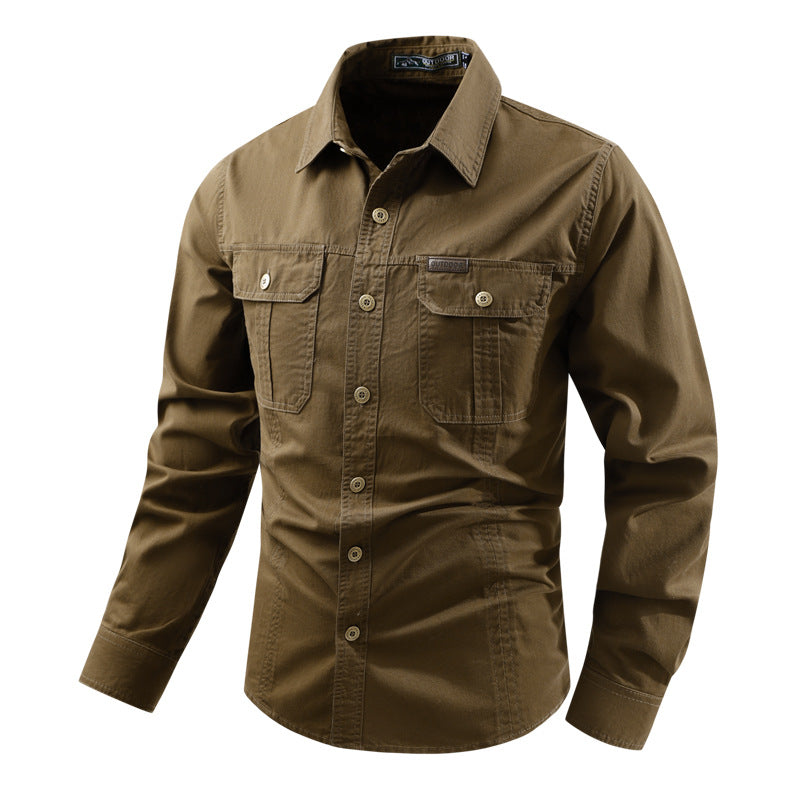 ⏰🔥LIMITED TIME 50% OFF! 👔 Men’s Long Sleeve Cotton Workwear Shirt – Durable, Comfortable & Perfect for Everyday Work ✨💪