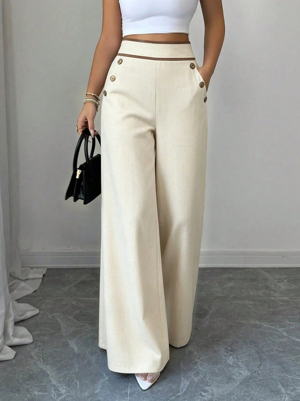👖🎨 Effortless Elegance Wide-Leg Trousers