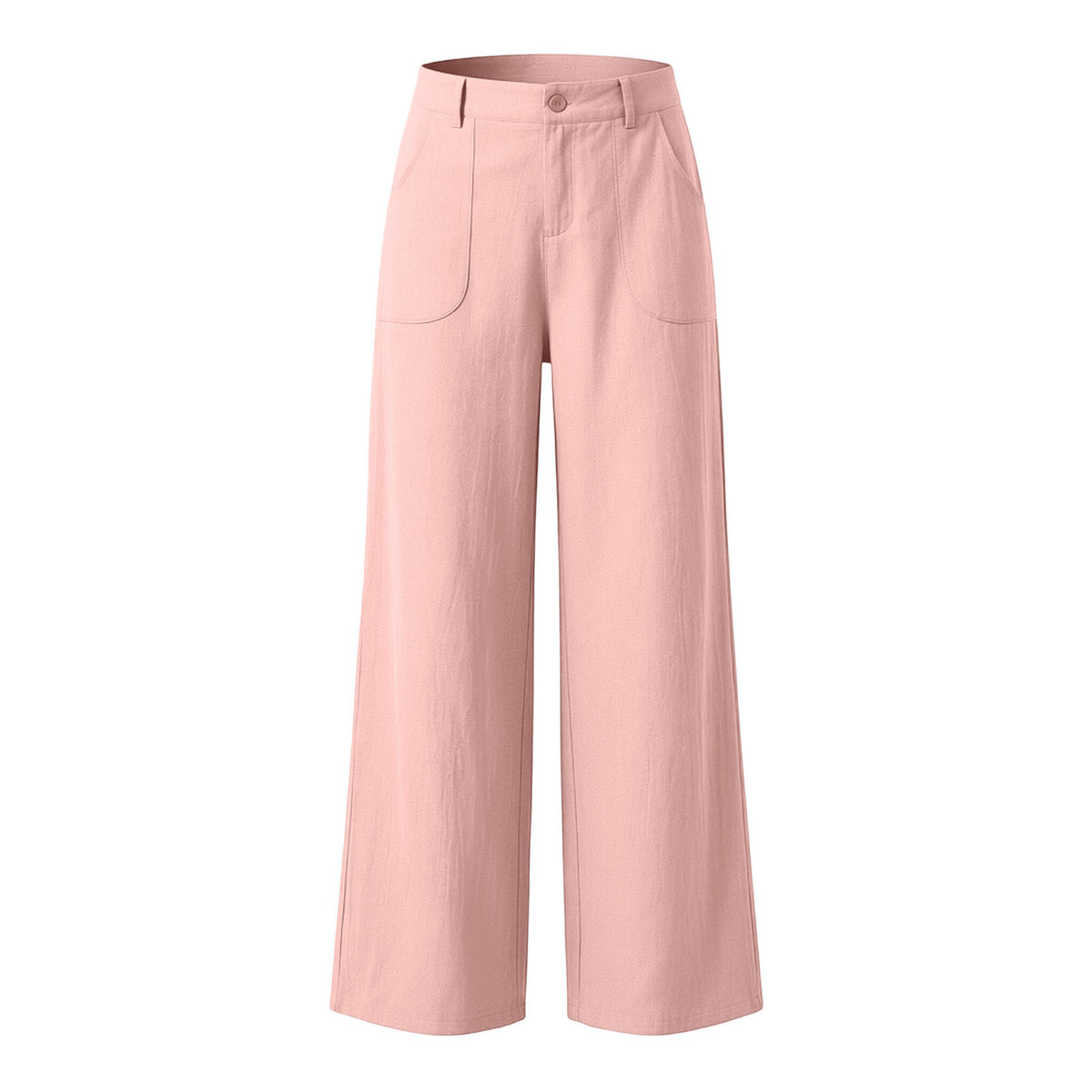 High-Waisted Straight-Leg Pants with Roomy Pockets / All-Day Comfort with a Clean, Refined Look