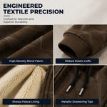 Mens Winter Fleece Lined Hoodie Jacket