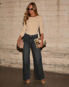 Soft Tech Wide Leg Jeans