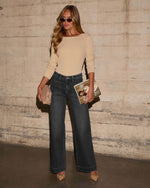 Soft Tech Wide Leg Jeans