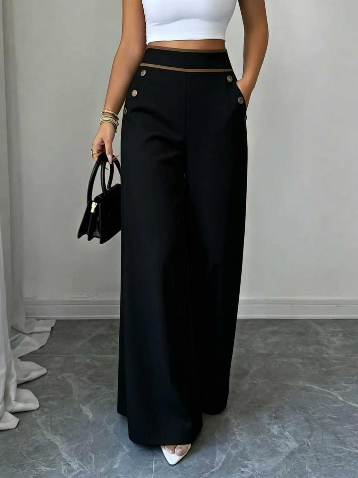👖🎨 Effortless Elegance Wide-Leg Trousers