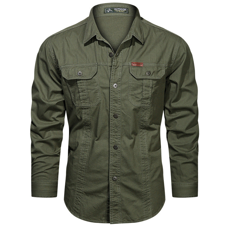 ⏰🔥LIMITED TIME 50% OFF! 👔 Men’s Long Sleeve Cotton Workwear Shirt – Durable, Comfortable & Perfect for Everyday Work ✨💪