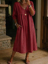 Lightweight Midi Dress with Pockets