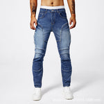 🔥 Urban Rider Jeans™ – Men's Distressed Slim Fit Denim