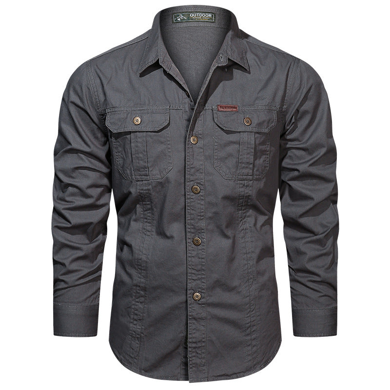 ⏰🔥LIMITED TIME 50% OFF! 👔 Men’s Long Sleeve Cotton Workwear Shirt – Durable, Comfortable & Perfect for Everyday Work ✨💪