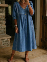 Lightweight Midi Dress with Pockets