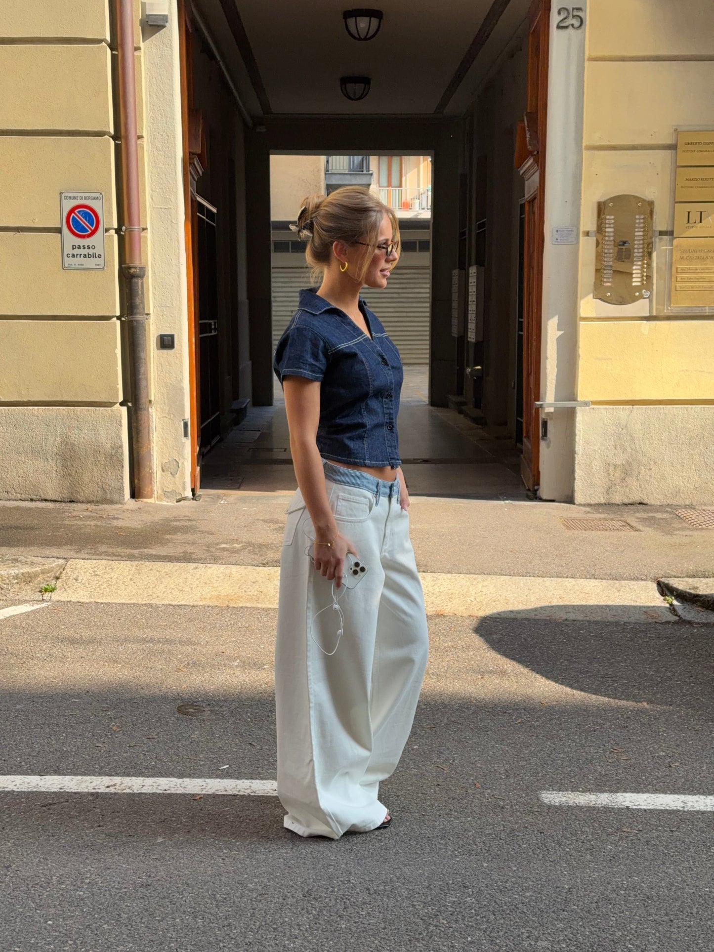 Women's Striped Low-Waisted Loose Jeans