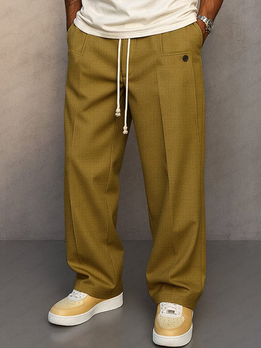 🔥Men's Modern Ease Wide-Leg Drawstring Trousers