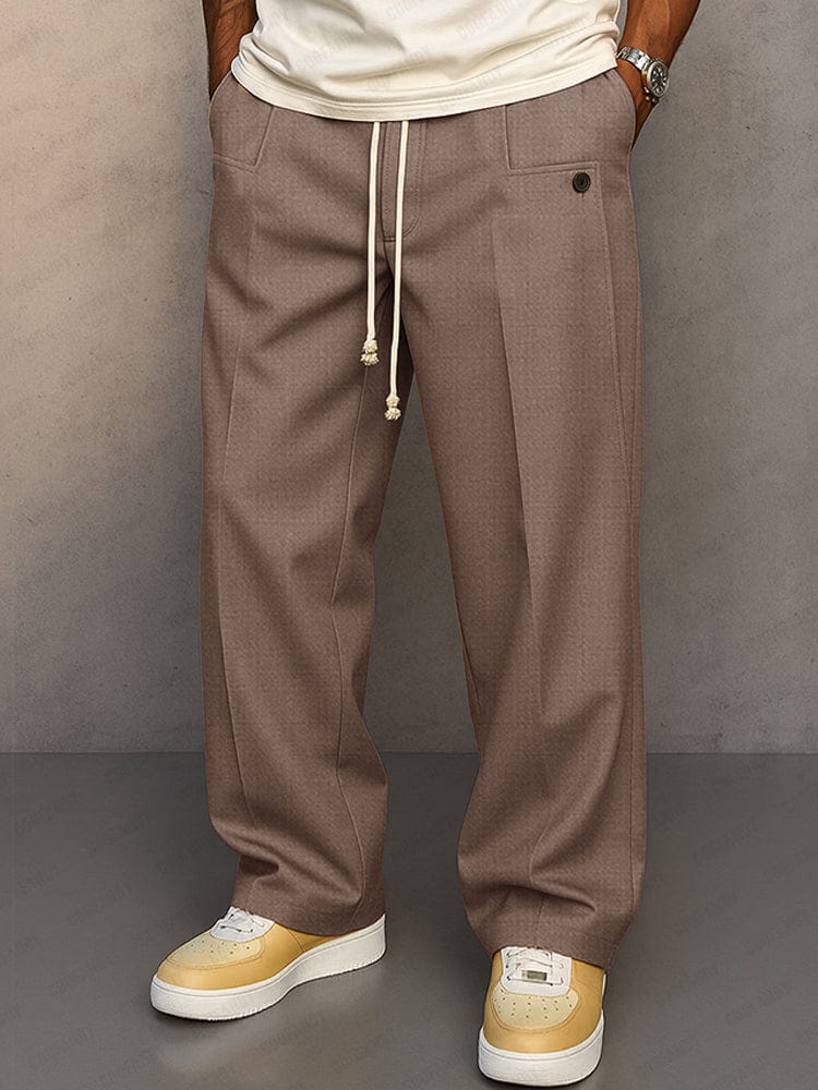 🔥Men's Modern Ease Wide-Leg Drawstring Trousers