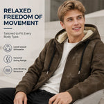 Mens Winter Fleece Lined Hoodie Jacket