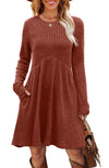 Long-Sleeved Knit Fall Dress