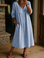 Lightweight Midi Dress with Pockets