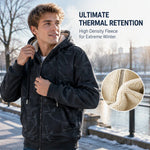 Mens Winter Fleece Lined Hoodie Jacket