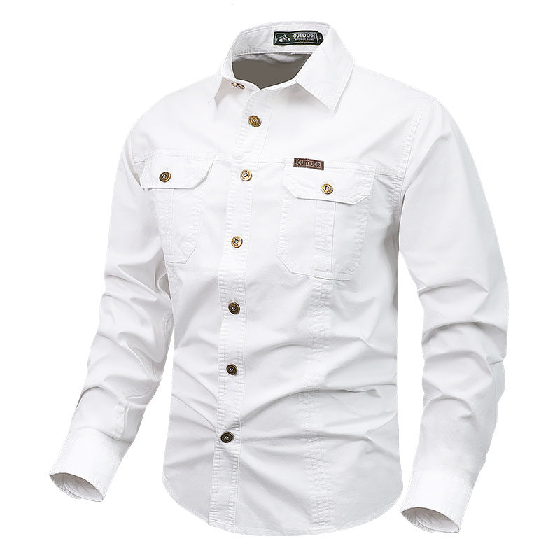 ⏰🔥LIMITED TIME 50% OFF! 👔 Men’s Long Sleeve Cotton Workwear Shirt – Durable, Comfortable & Perfect for Everyday Work ✨💪