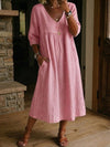 Lightweight Midi Dress with Pockets
