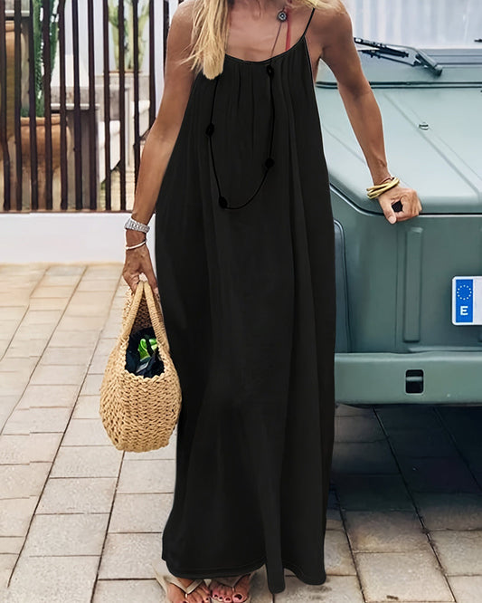 Summer Backless Maxi Slip Dress