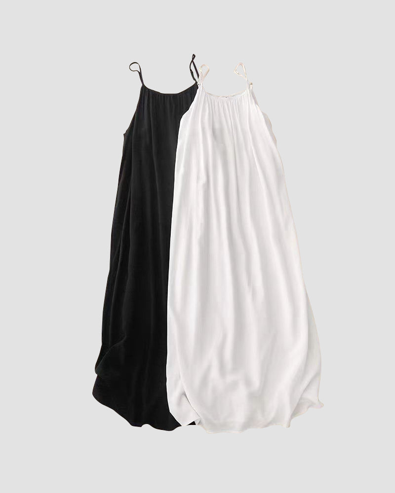 Summer Backless Maxi Slip Dress
