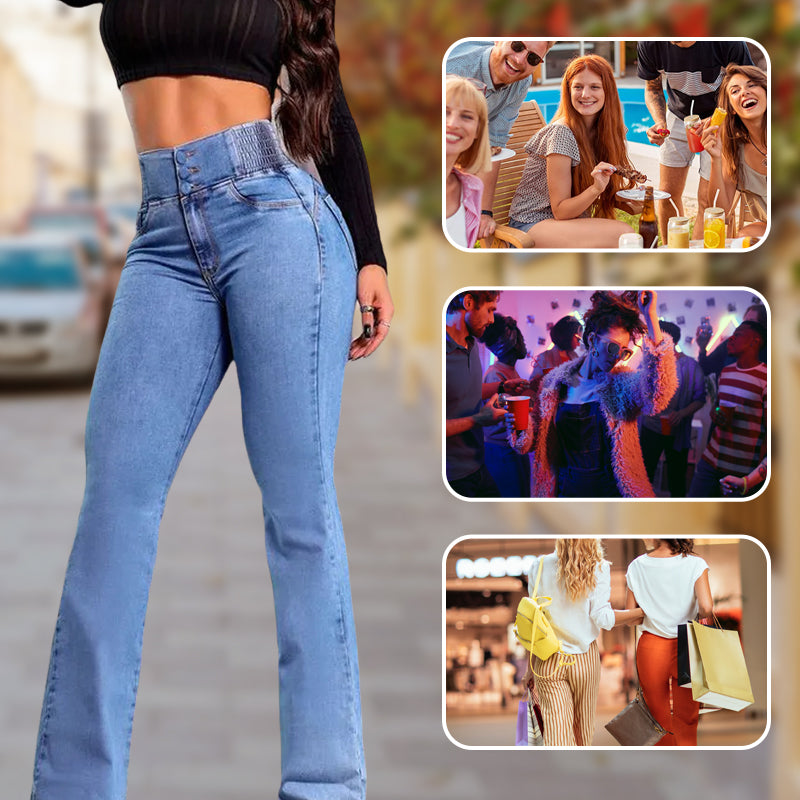 Retro High-Rise Flare Jeans