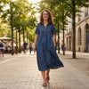 Denim Midi Shirt Dress
