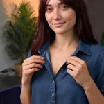 Denim Midi Shirt Dress