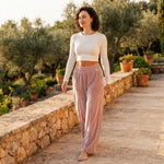 Elegant Velvet Wide-Leg Pants