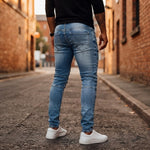 🔥 Urban Rider Jeans™ – Men's Distressed Slim Fit Denim