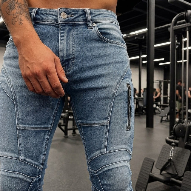 🔥 Urban Rider Jeans™ – Men's Distressed Slim Fit Denim