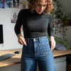 Soft Tech Wide Leg Jeans